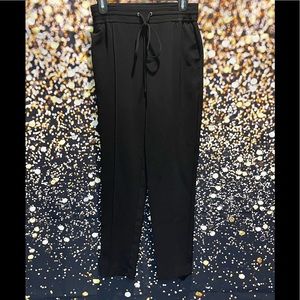 Nine West Black Elastic Pants with tie drawstring at the waist